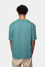 Dropsize Heavy Oversize Logo Design T-Shirt Reef Water