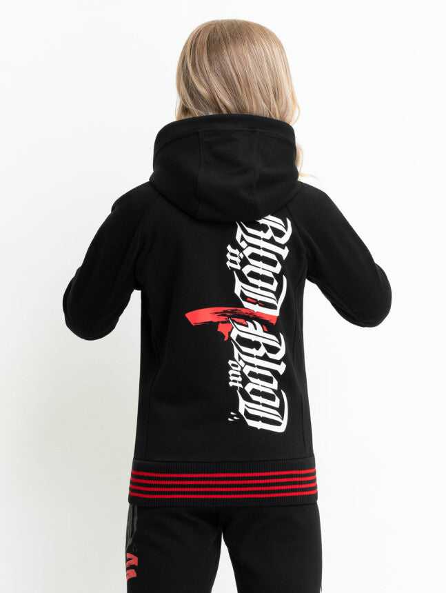 Blood In Blood Out La Fuente Zip Hoodie Black Red