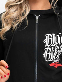 Blood In Blood Out La Fuente Zip Hoodie Black Red