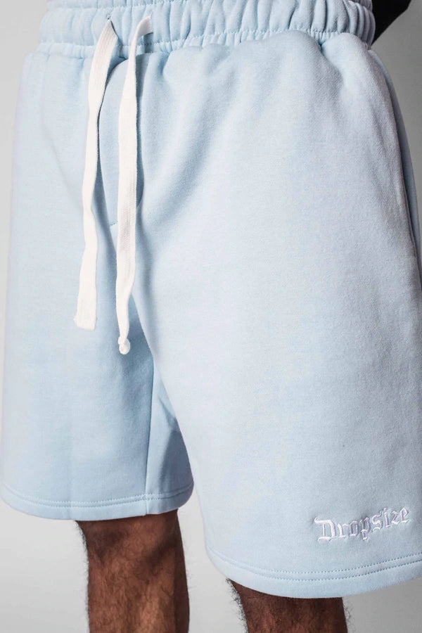 Dropsize Heavy Sweat Embo Sweatshorts Babyblue