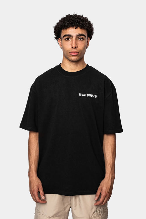 Dropsize Heavy Oversize Crime T-Shirt Black