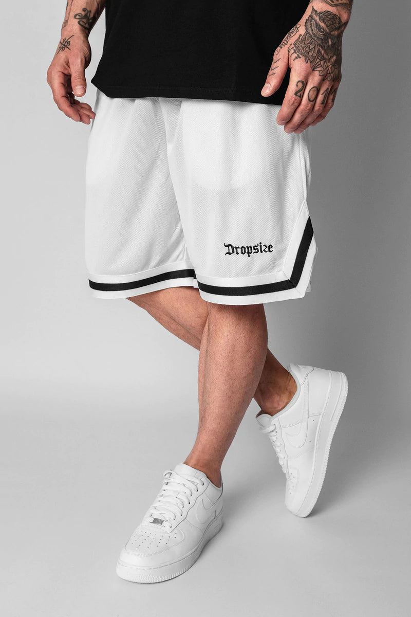 Dropsize Logo Mesh Short White/Black