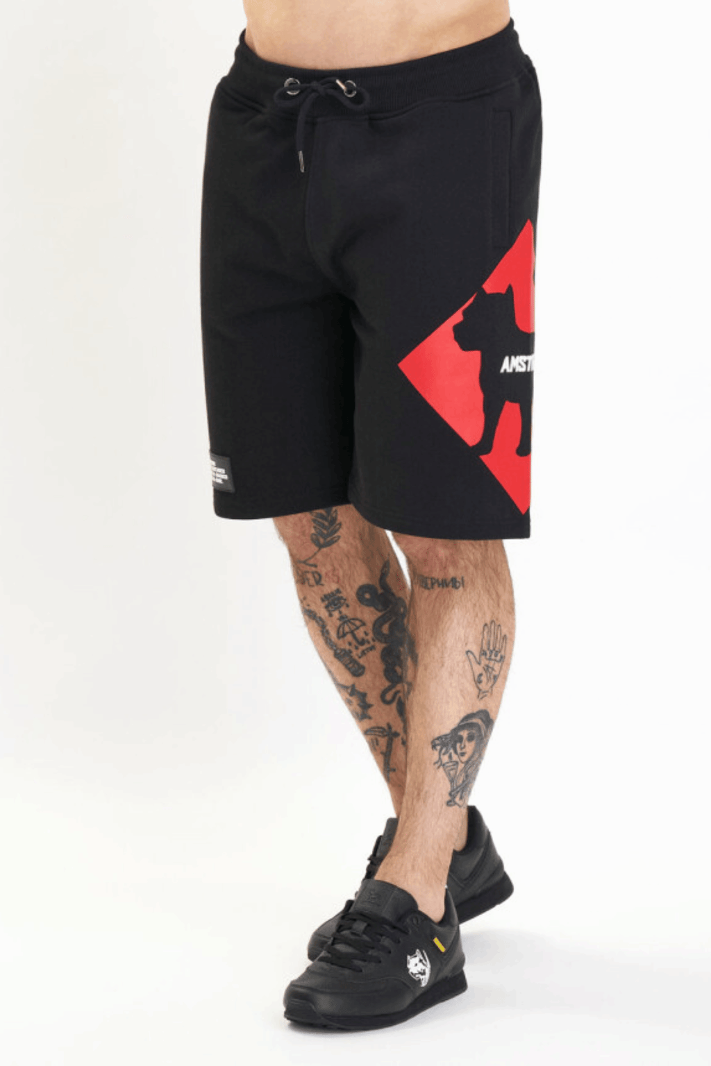 Amstaff Baist Sweatshorts Black Red