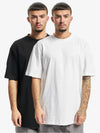 Urban Classics Organic Tall Tee T-Shirt 2-Pack Black&White