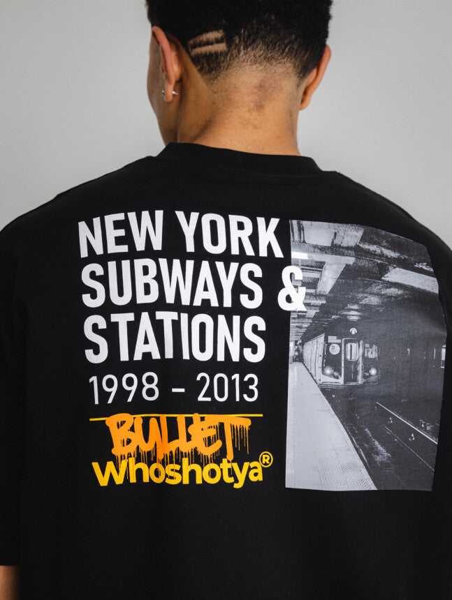 Who Shot Ya Subwaystations Oversize T-Shirt Black