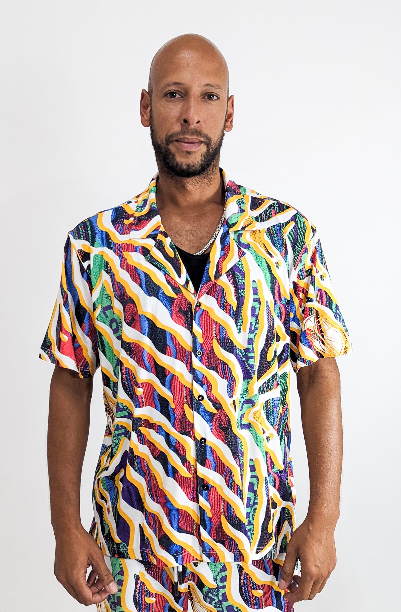 Carlo Colucci Oversize Shirt Animal Print White Carlo Colucci Oversize Shirt Animal Print White