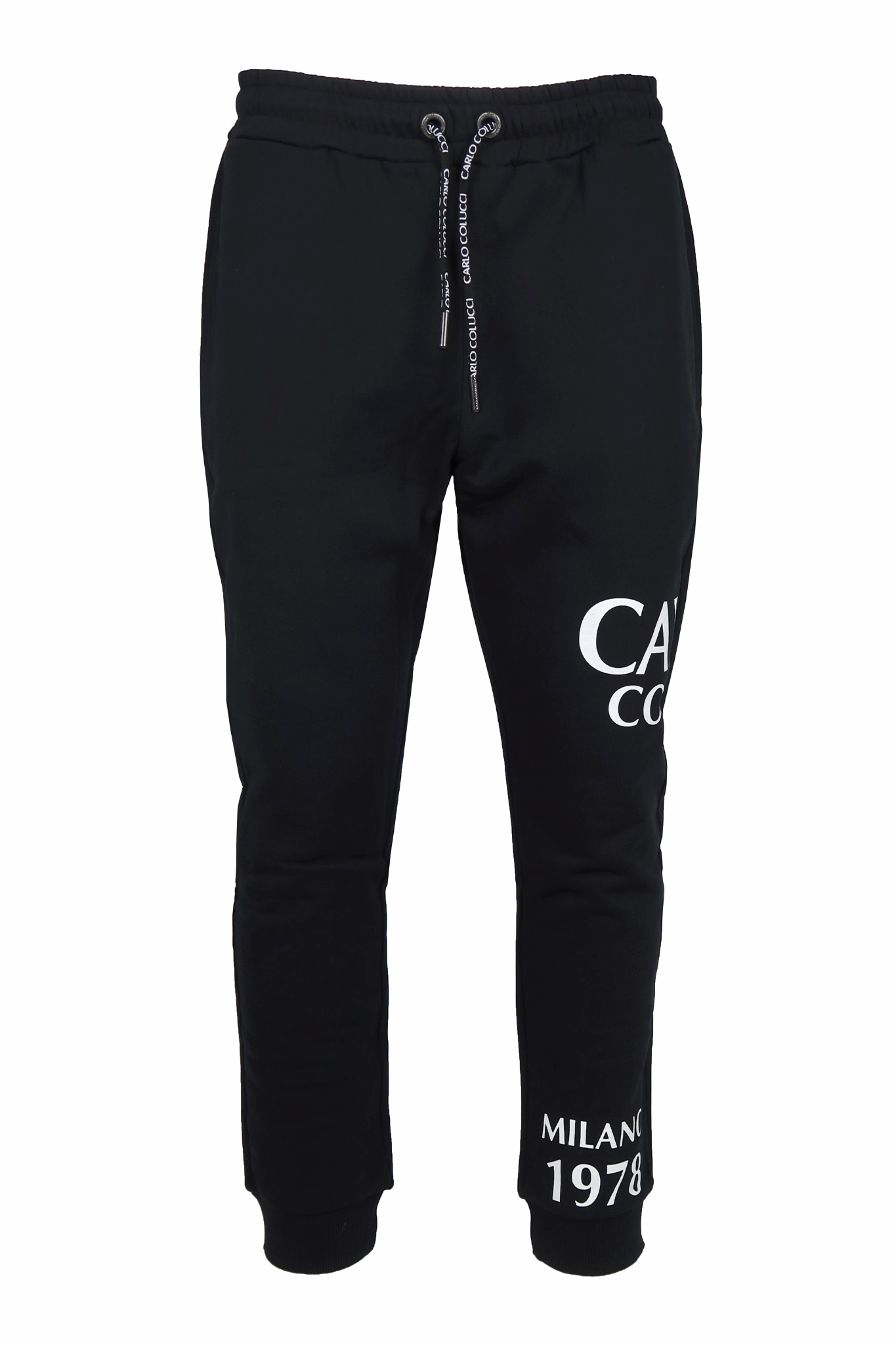 Carlo Colucci Big Logo Sweatpants Black Carlo Colucci Big Logo Sweatpants Black