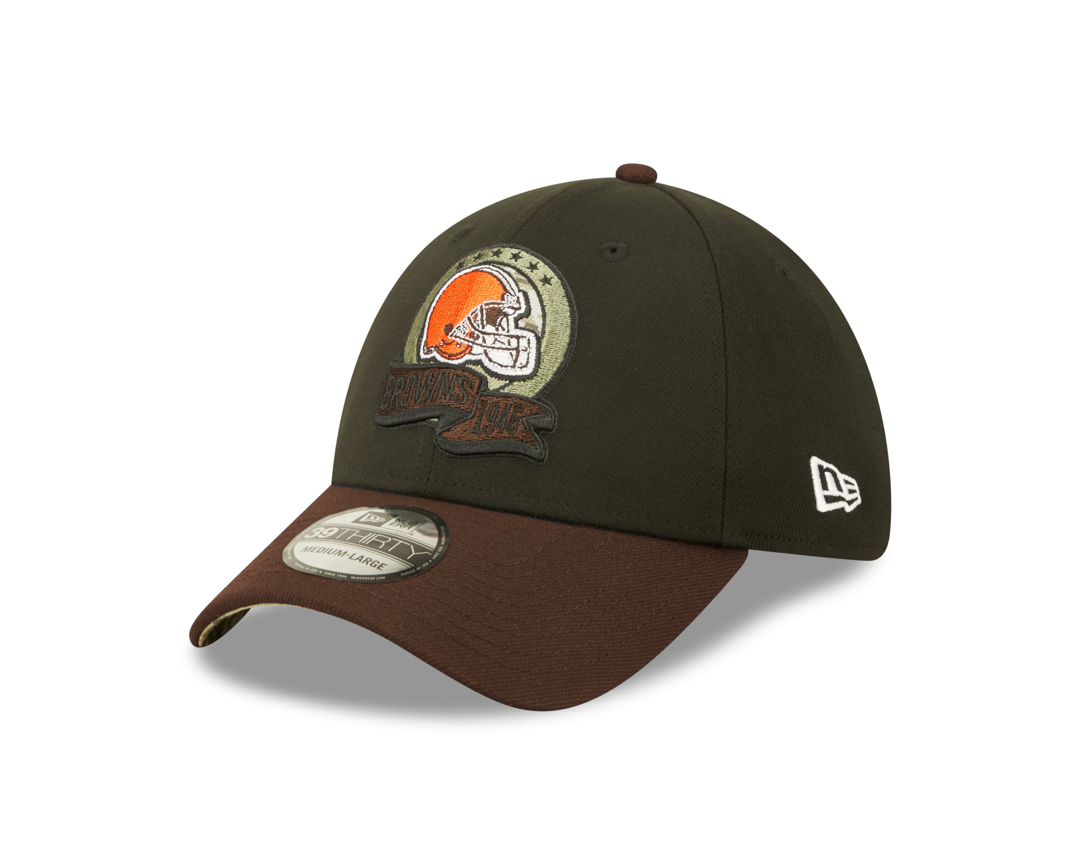 New Era Cleveland Browns NFL Salute to Service 39THIRTY Stretch Fit Cap Black/ Brown New Era Cleveland Browns NFL Salute to Service 39THIRTY Stretch Fit Cap Black/ Brown