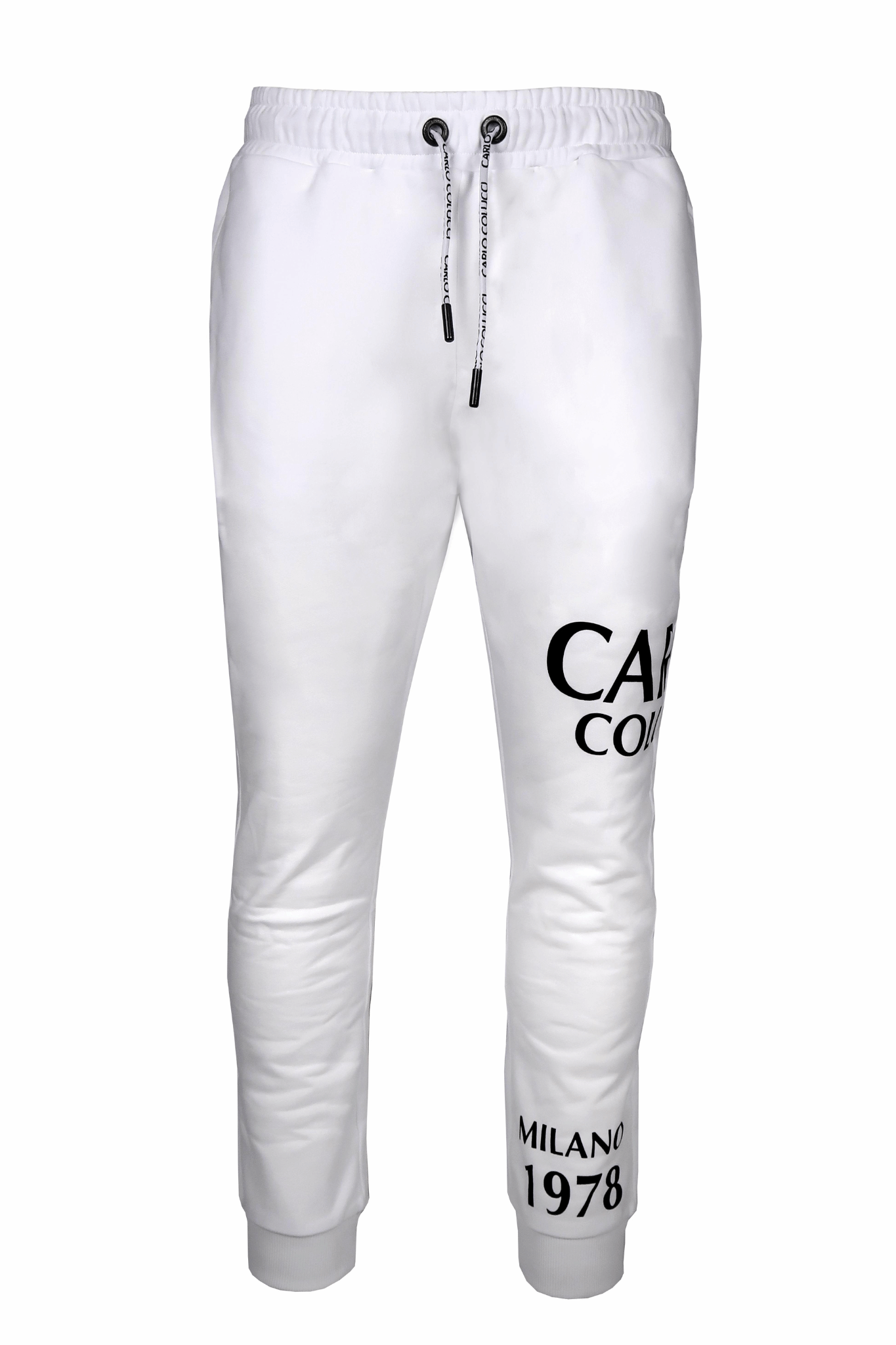 Carlo Colucci Big Logo Sweatpants White Carlo Colucci Big Logo Sweatpants White