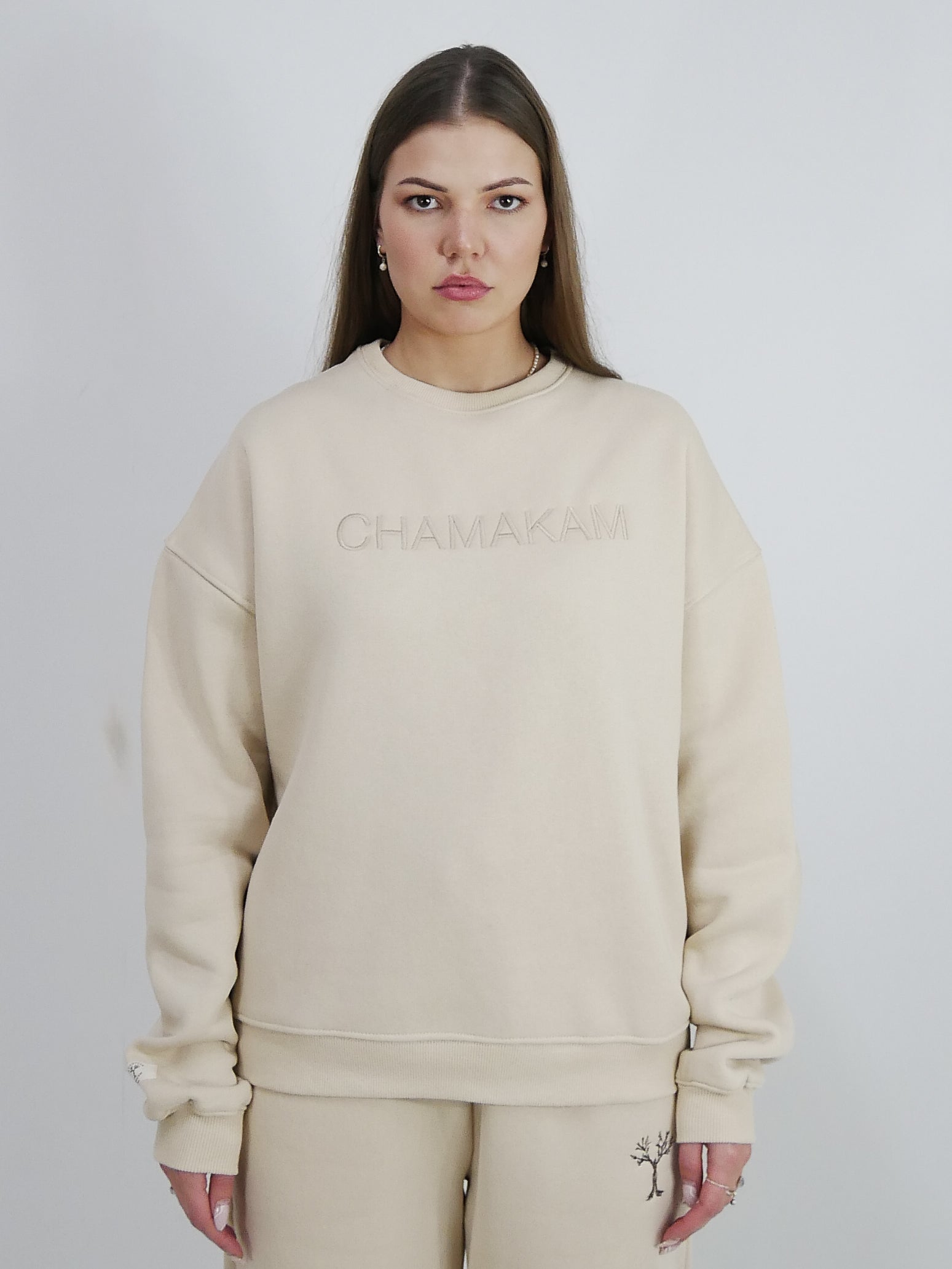 Chamakam Organic Heavy Sweatshirt Cream
