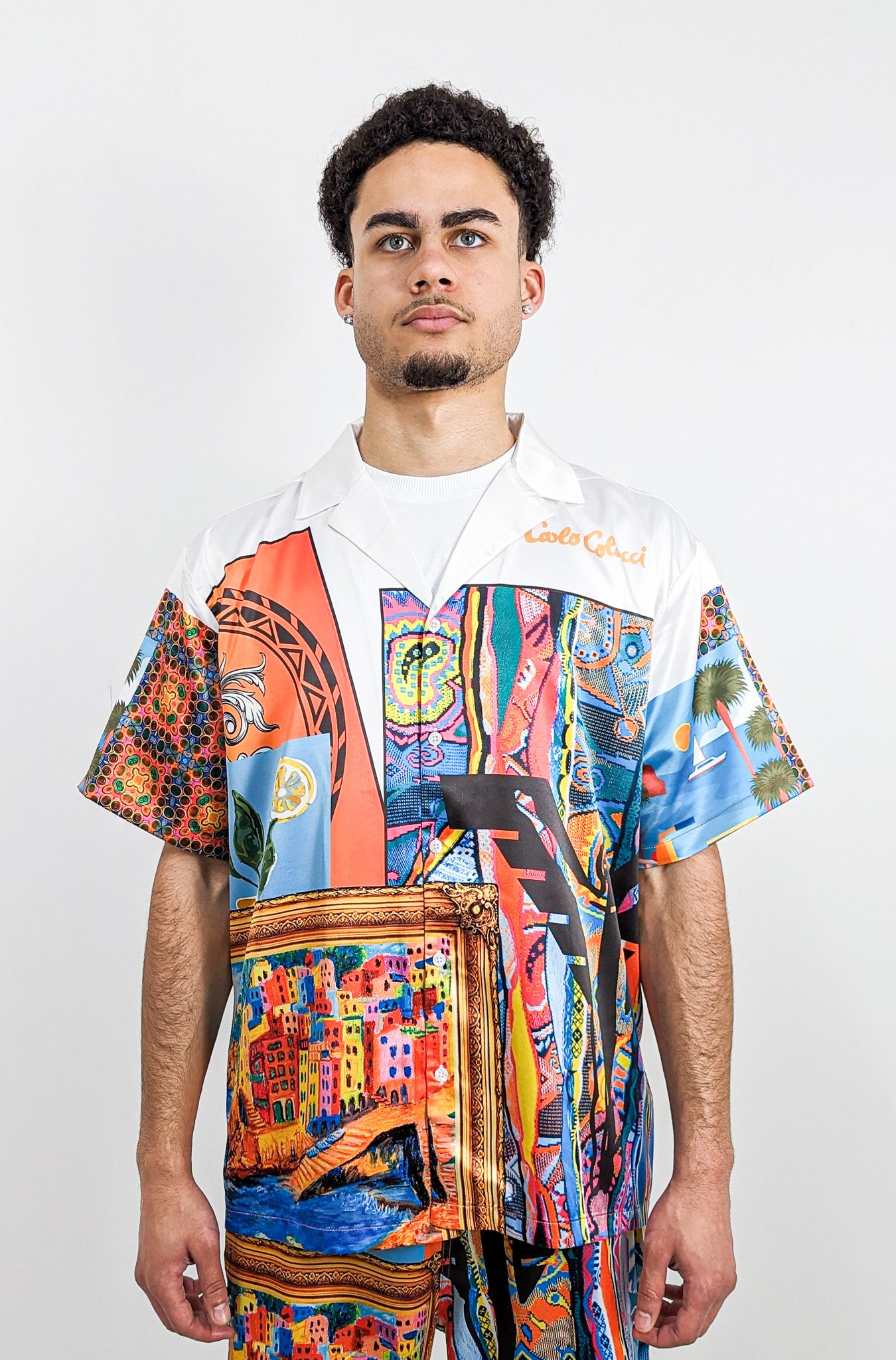 Carlo Colucci Oversize Modern Art Shirt MultiColor Carlo Colucci Oversize Modern Art Shirt MultiColor