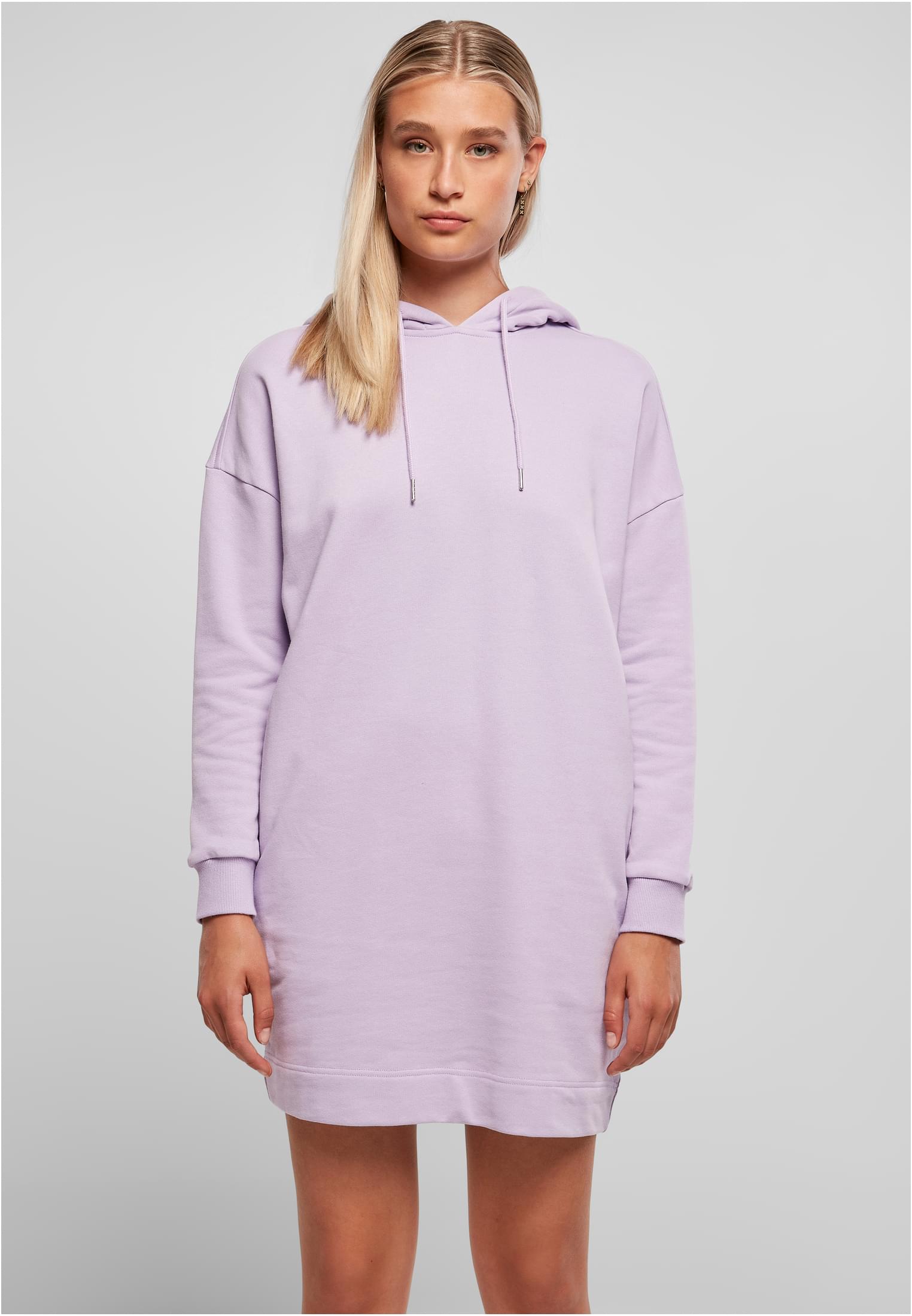 Urban Classics Ladies Organic Oversized Terry Hoody Dress Lilac Urban Classics Ladies Organic Oversized Terry Hoody Dress Lilac
