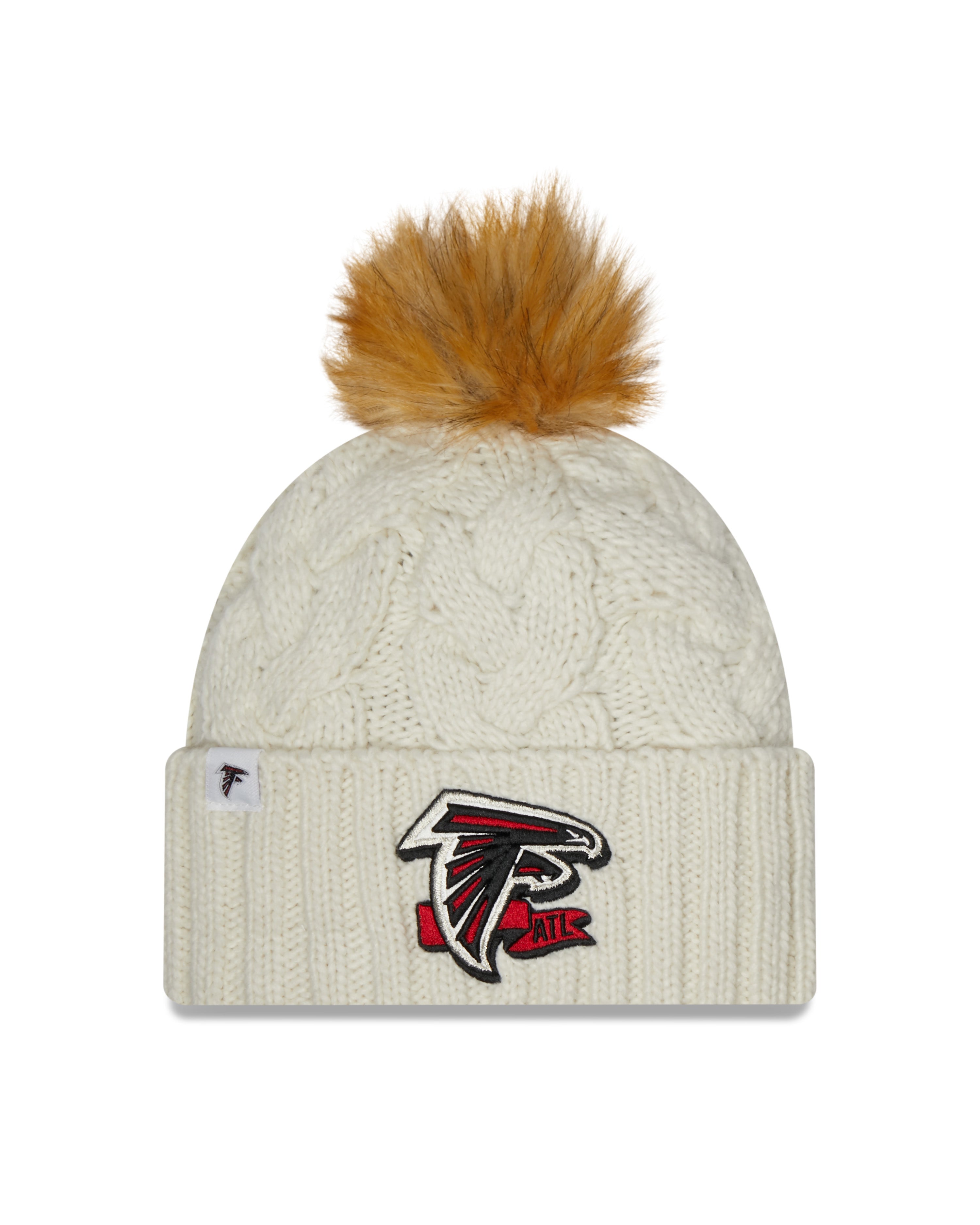 New Era NFL Atlanta Falcons Pom Knit Beanie Creme New Era NFL Atlanta Falcons Pom Knit Beanie Creme