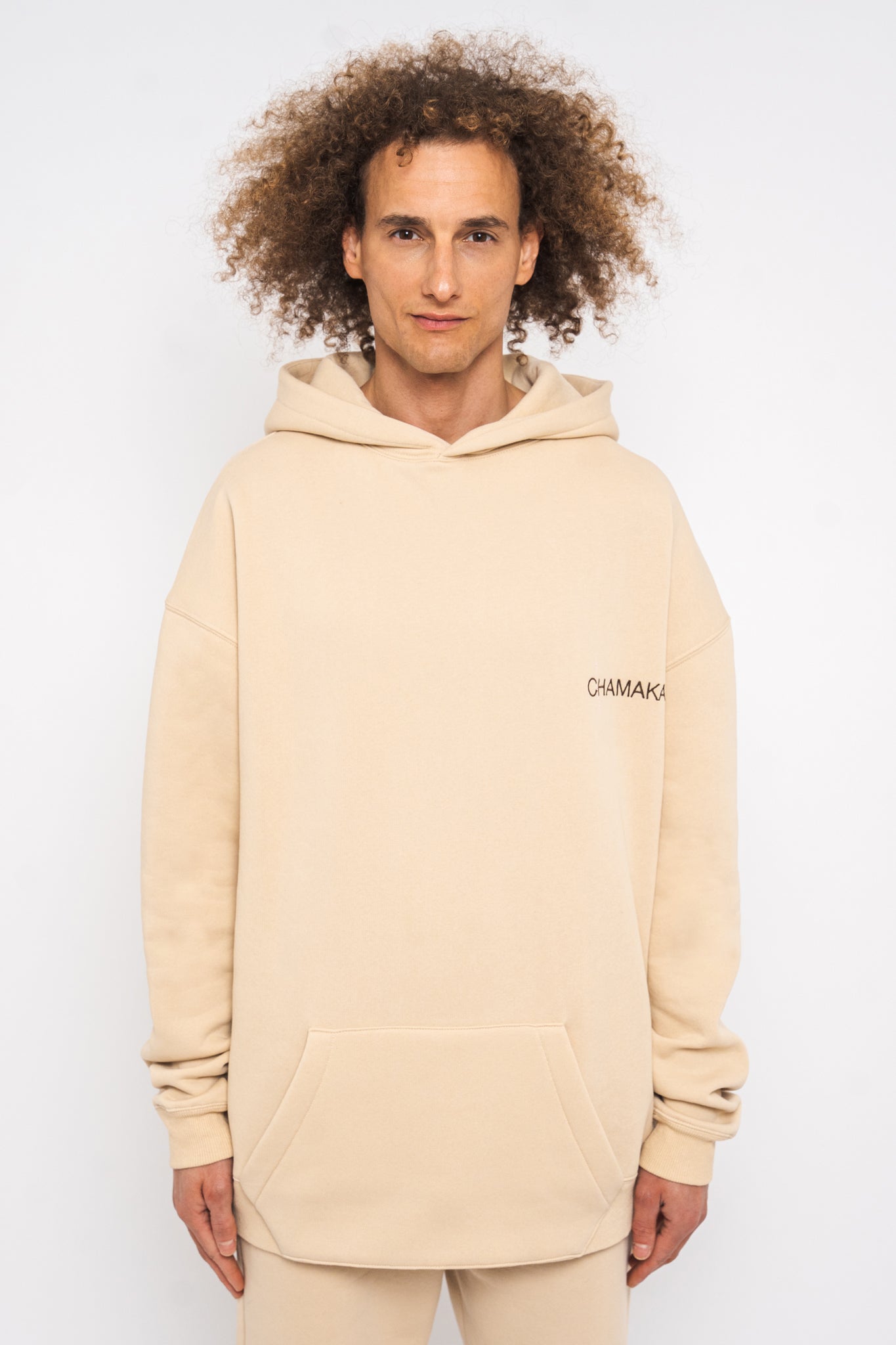 Chamakam Organic Super Oversized Heavy Hoodie Cream