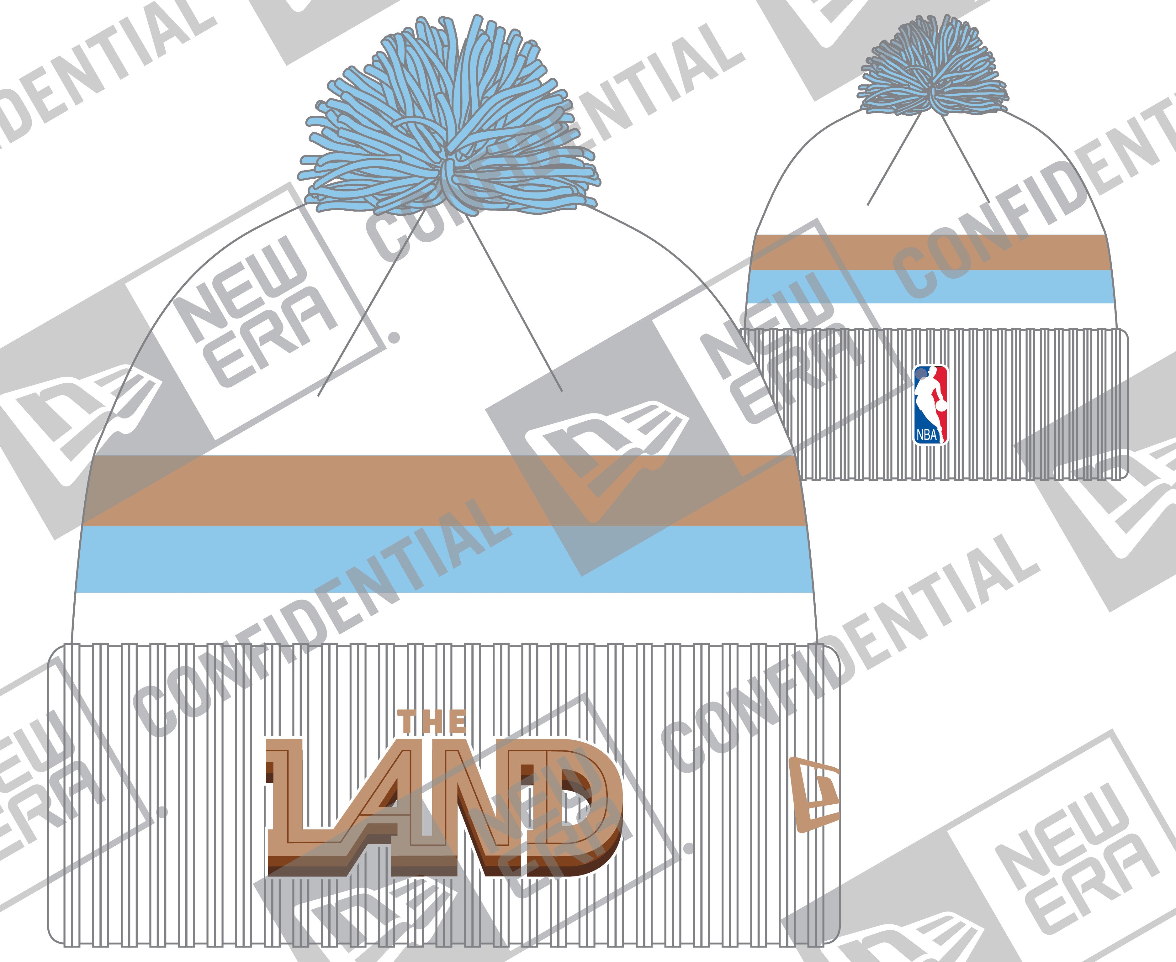 New Era NFL The Land Knit Beanie White New Era NFL The Land Knit Beanie White