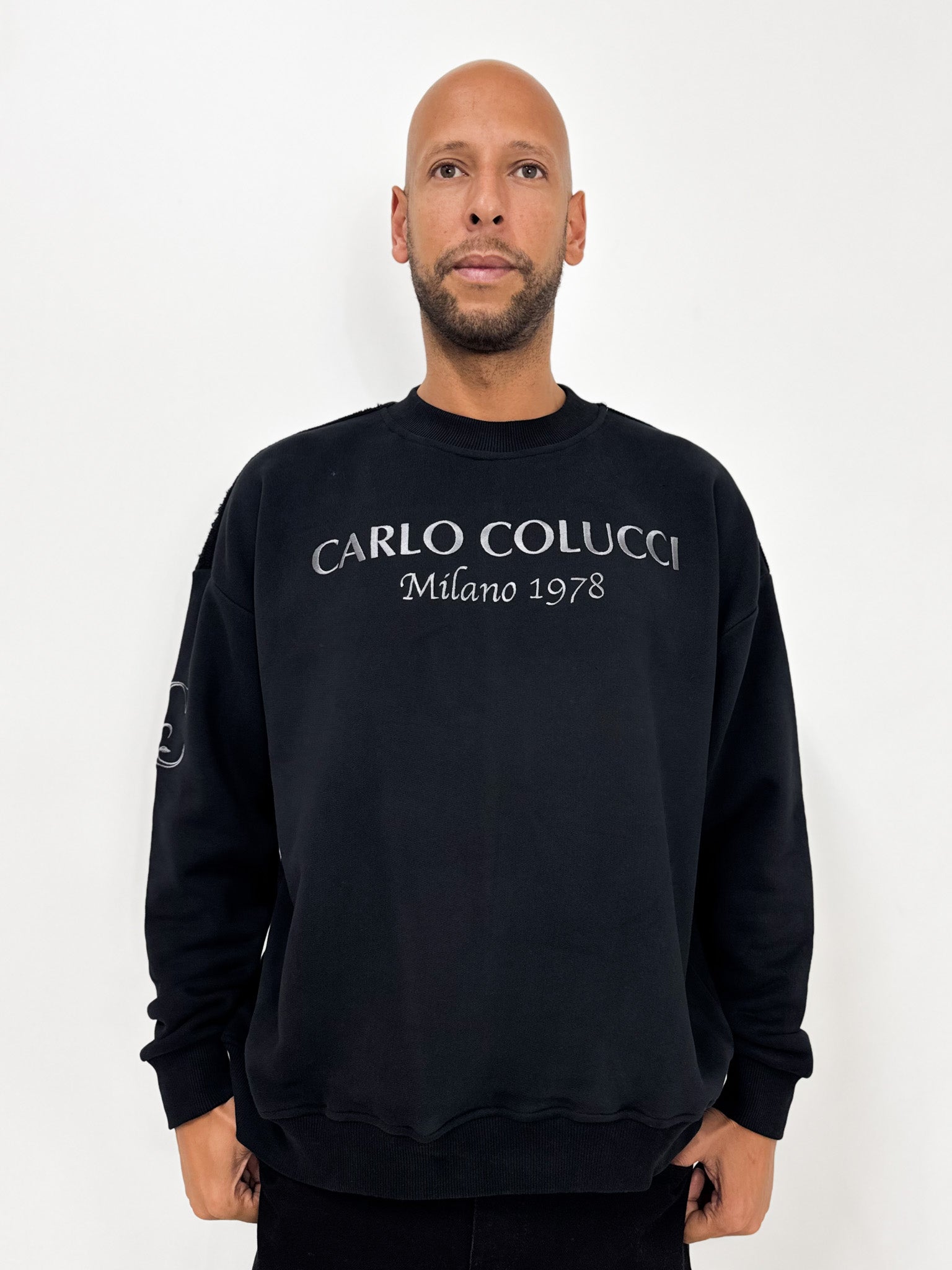 Carlo Colucci Basic Sweatshirt Unicolor Black