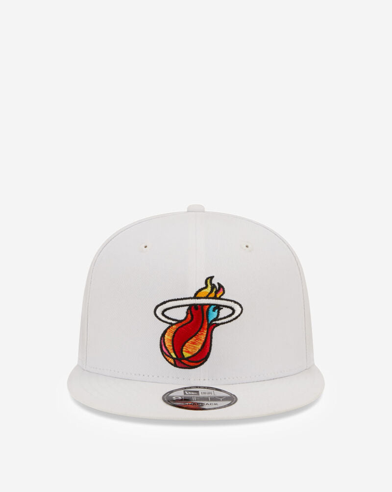 New Era Miami Heats 9FIFTY Stretch Snap Cap White New Era Miami Heats 9FIFTY Stretch Snap Cap White