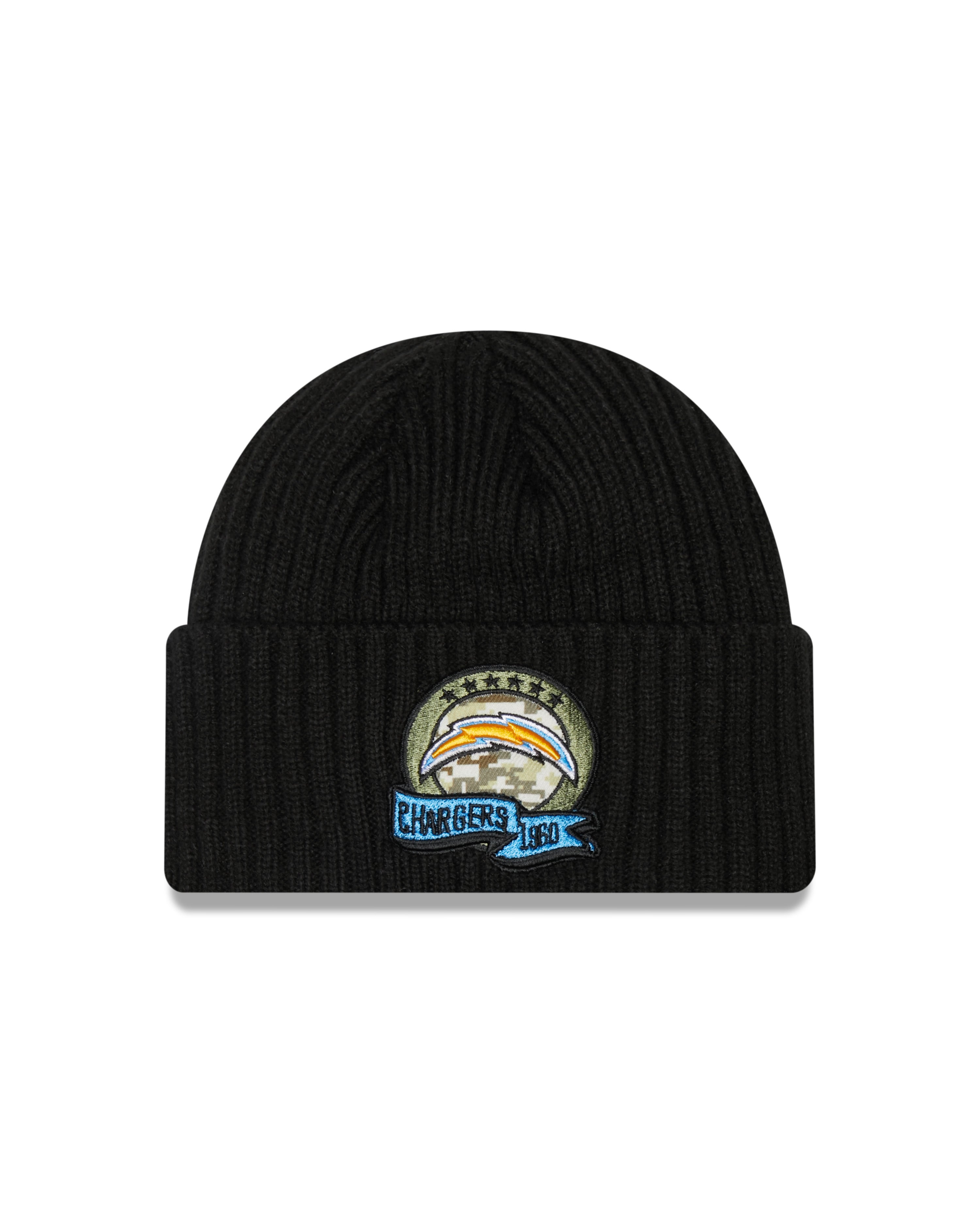 New Era NFL Los Angeles Chargers Knit Beanie Black New Era NFL Los Angeles Chargers Knit Beanie Black