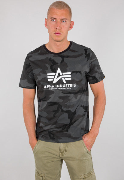 Alpha Industries Basic T-Shirt Black Camou Alpha Industries Basic T-Shirt Black Camou