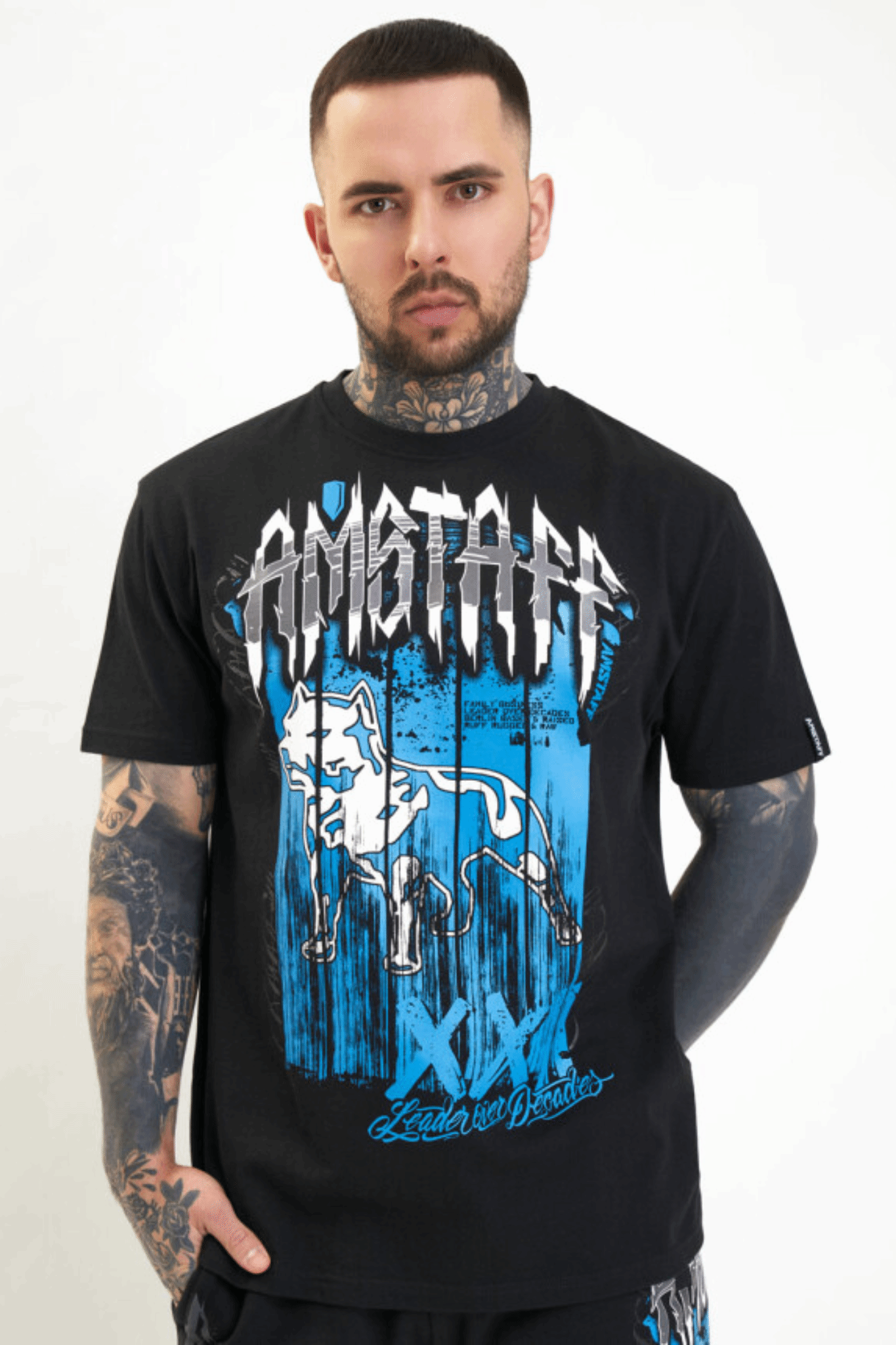 Amstaff Bloxic T-Shirt Black Blue