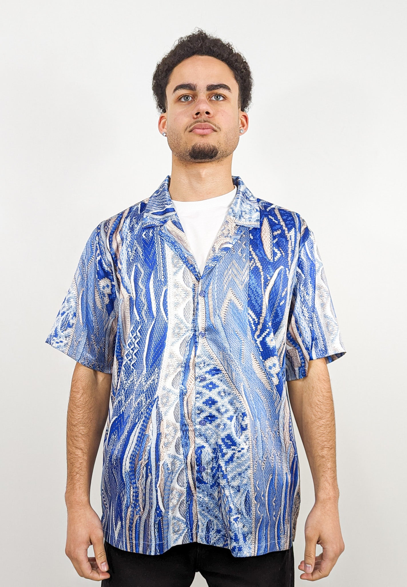 Carlo Colucci Oversize Hemd Light Blue
