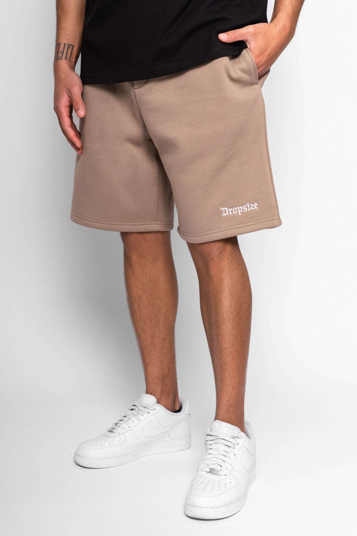 Dropsize Heavy Sweat Embo Short Silver Mink
