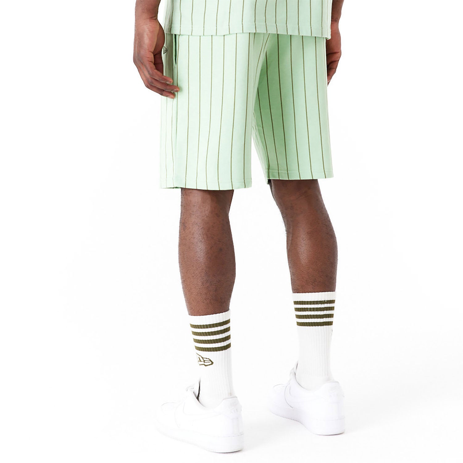 New Era Pinstripe Bright Green Shorts New Era Pinstripe Bright Green Shorts
