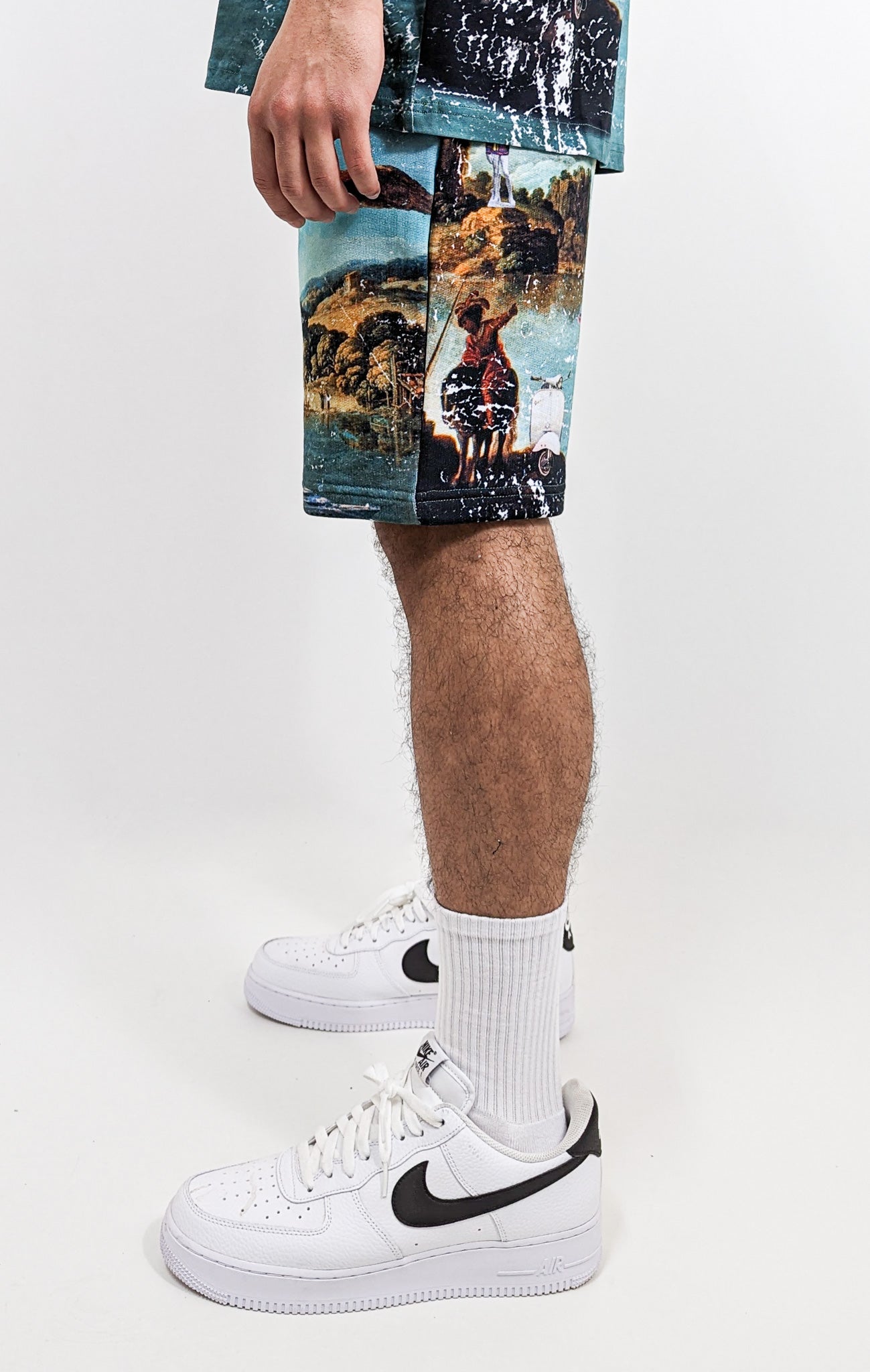 Carlo Colucci Sweatshorts -Vermächtnis des Ikarus- Blue Carlo Colucci Sweatshorts -Vermächtnis des Ikarus- Blue