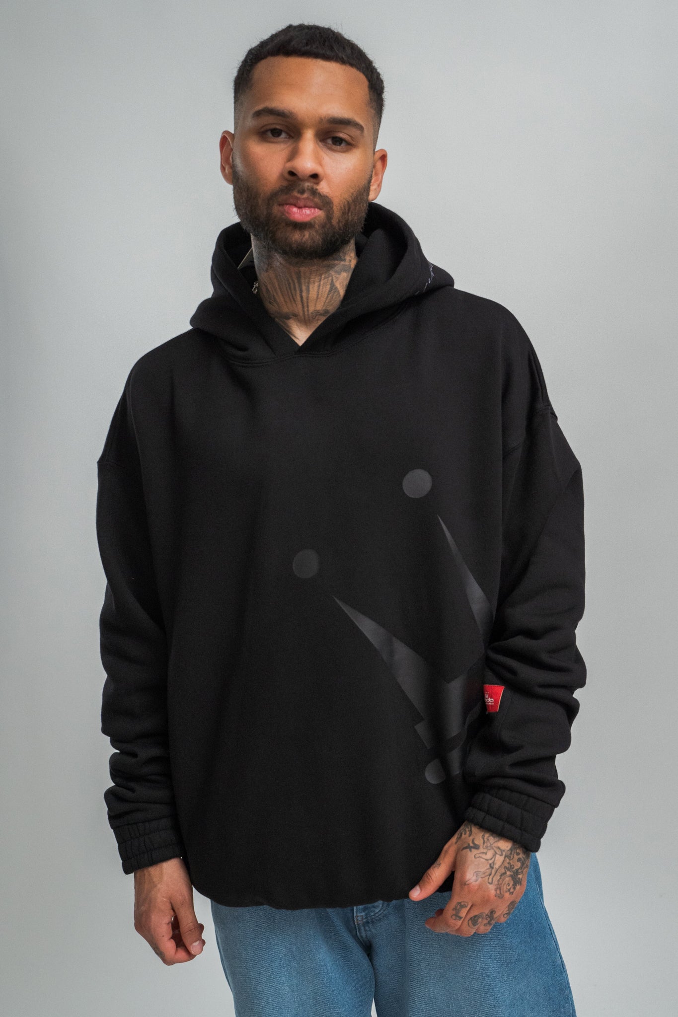 Dada Supreme Big Logo Heavy Hoodie Black Ton in Ton Dada Supreme Big Logo Heavy Hoodie Black Ton in Ton