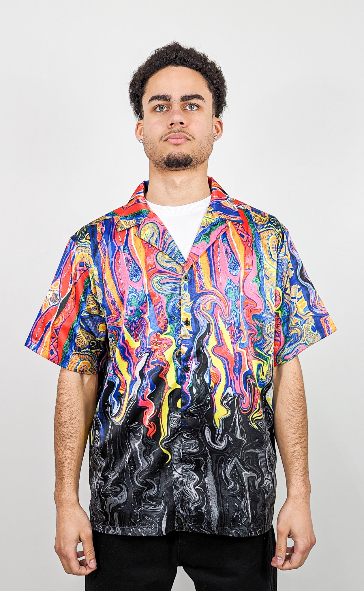 Carlo Colucci Oversize Hemd -Fusion- Multicolor