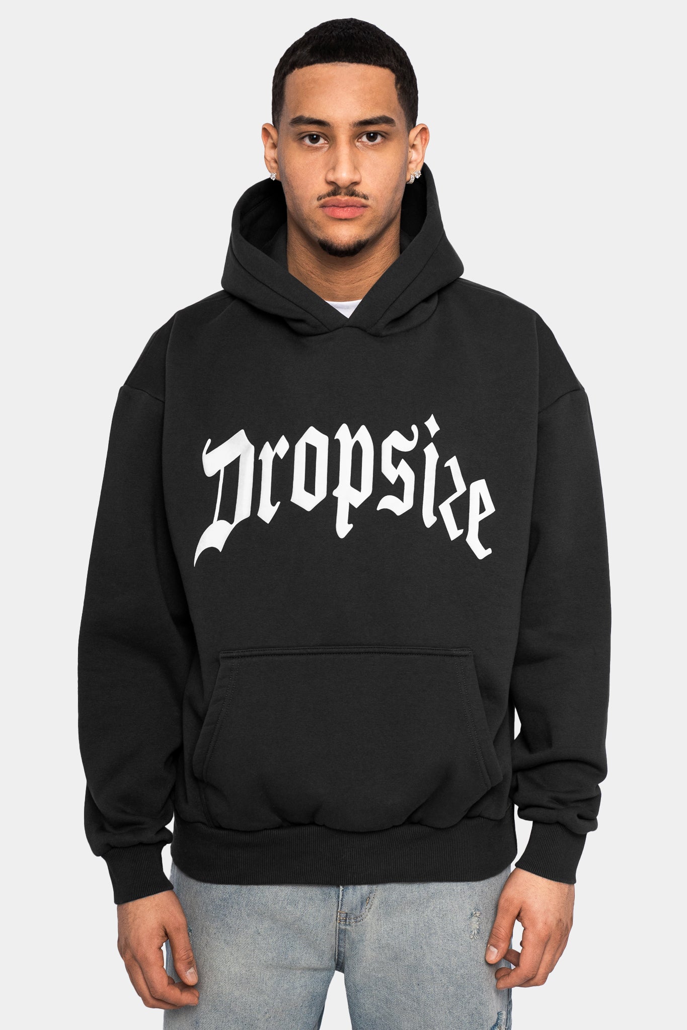 Dropsize Heavy Oversize Puffer Print Hoodie Hoodie Washed Black-reserve