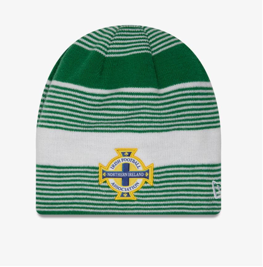 New Era Reversible Skull Knit Irish Football Beanie Blue/Green New Era Reversible Skull Knit Irish Football Beanie Blue/Green