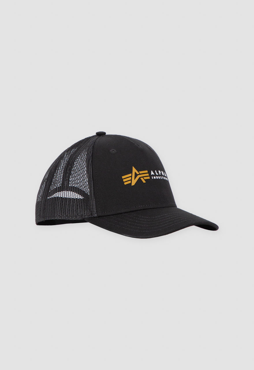 Alpha Industries Cap Label Trucker Black Alpha Industries Cap Label Trucker Black