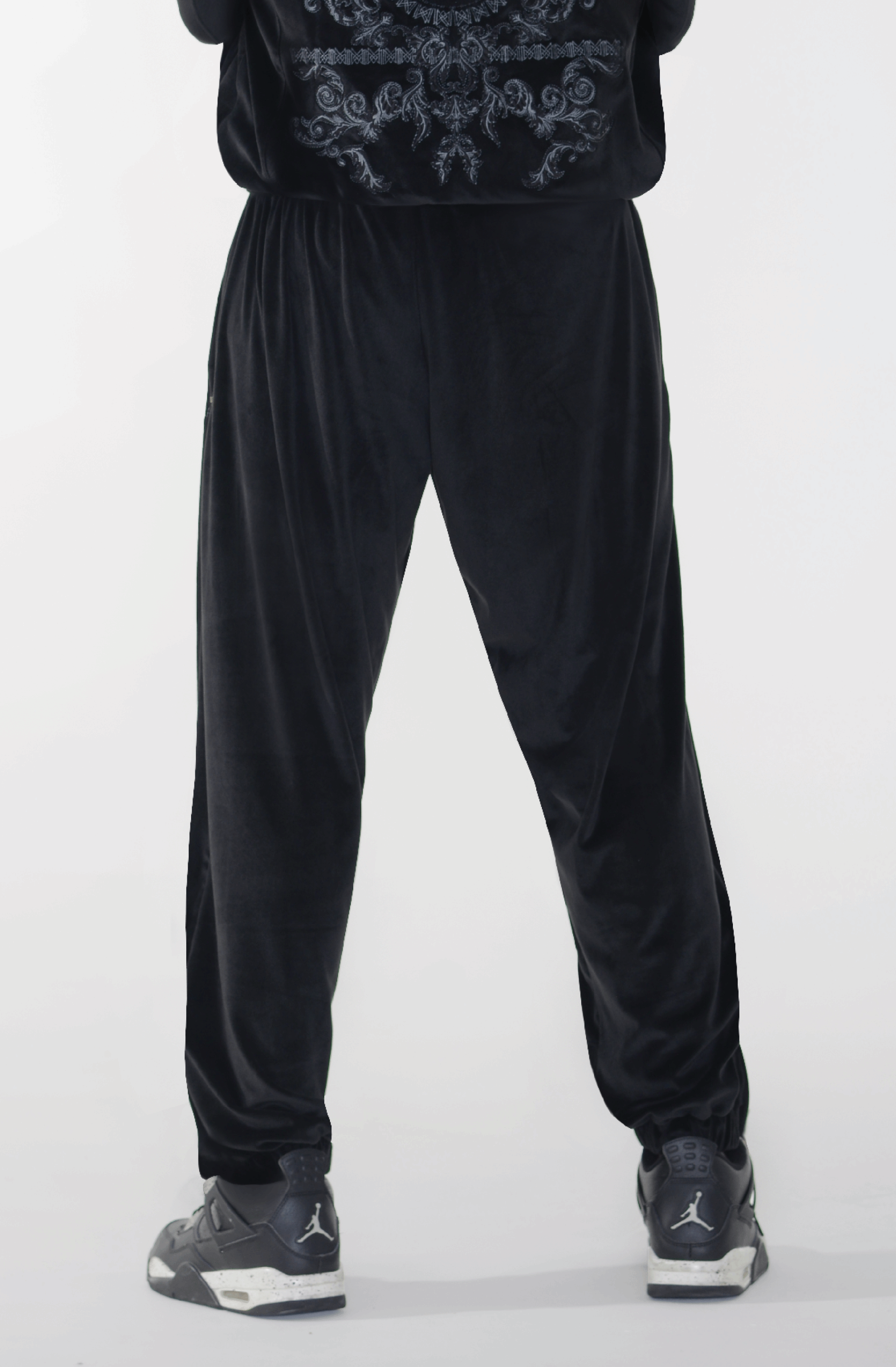 Massari G's Velour Suit Pants Black