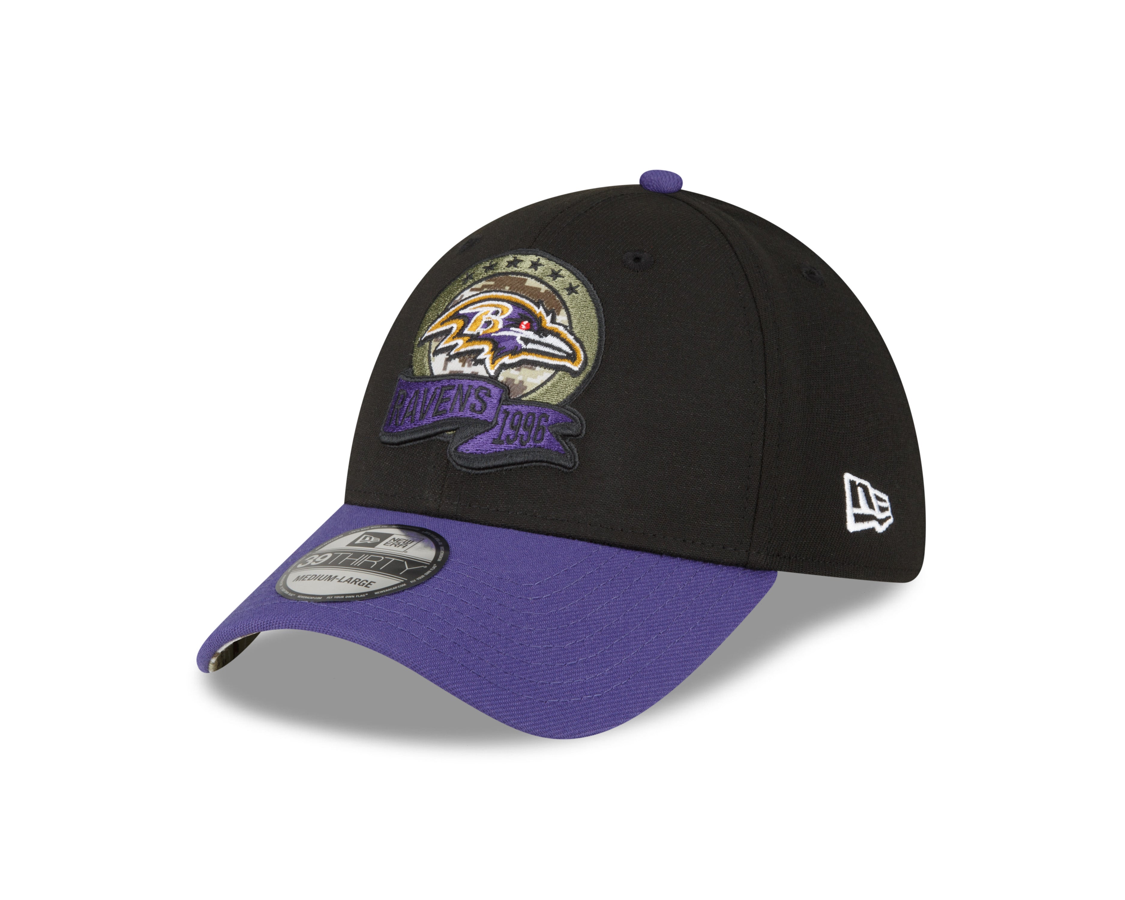 New Era BALTIMORE RAVENS NFL Salute to Service 39THIRTY Stretch Fit Cap Black/ Purple New Era BALTIMORE RAVENS NFL Salute to Service 39THIRTY Stretch Fit Cap Black/ Purple