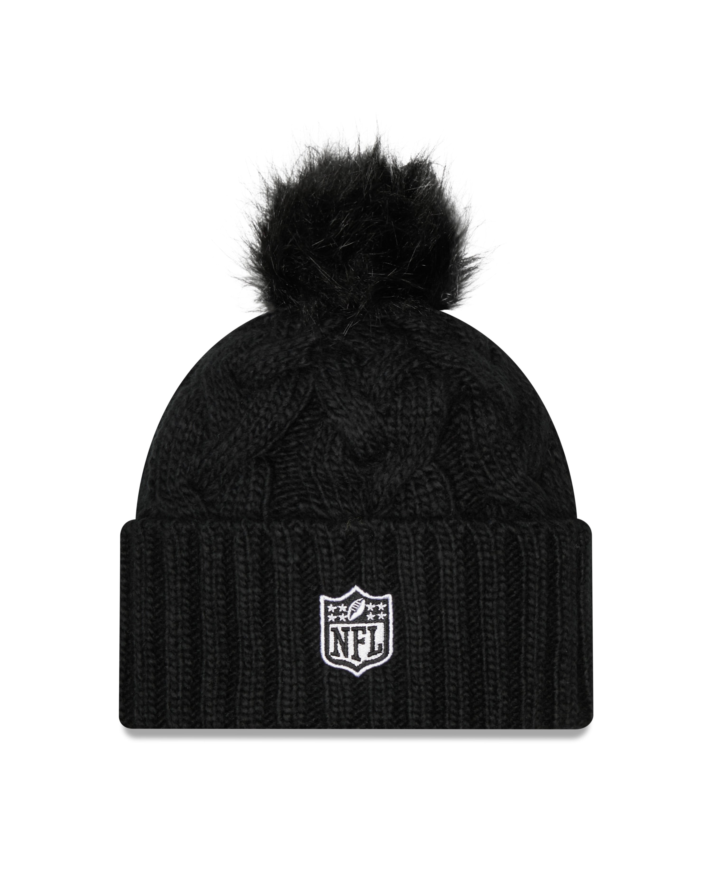 New Era NFL Atlanta Falcons Pom Knit Beanie Black New Era NFL Atlanta Falcons Pom Knit Beanie Black