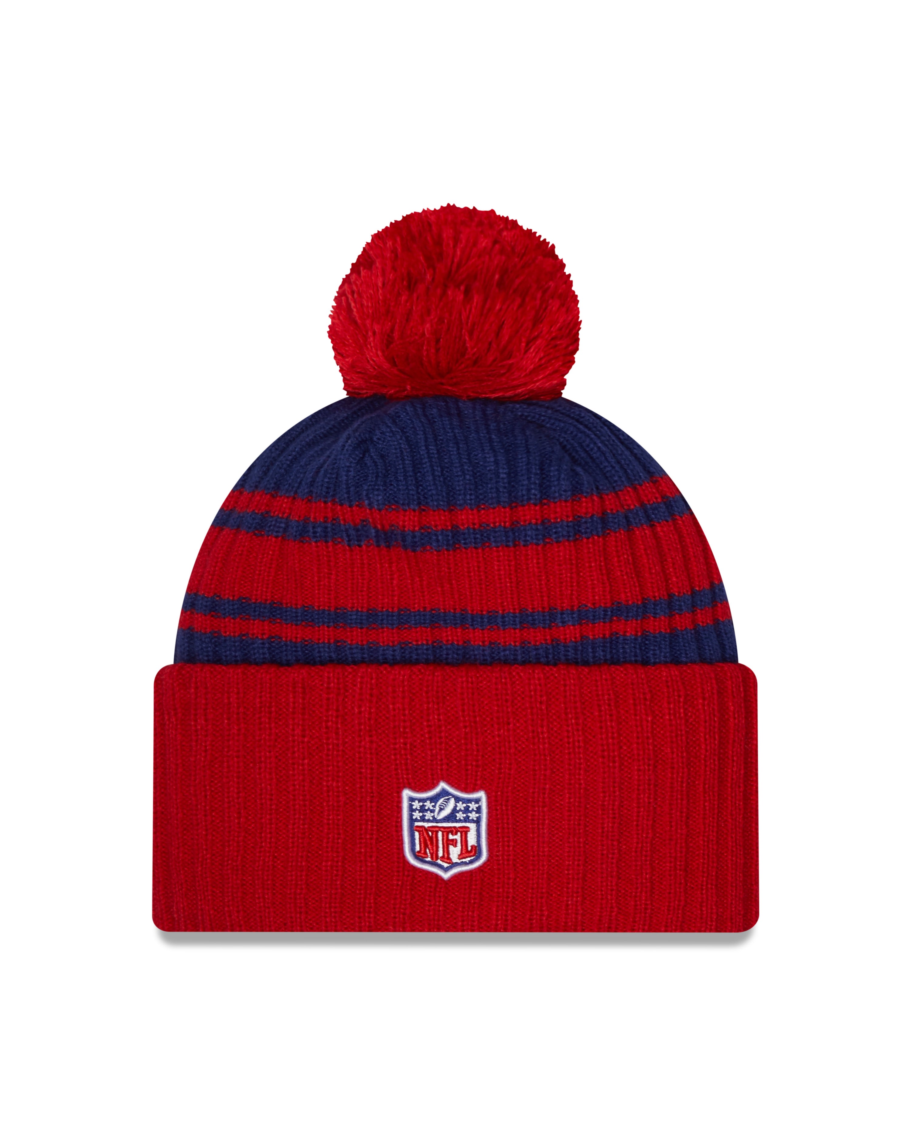 New Era NFL Pom Knit Beanie Red/ Blue New Era NFL Pom Knit Beanie Red/ Blue