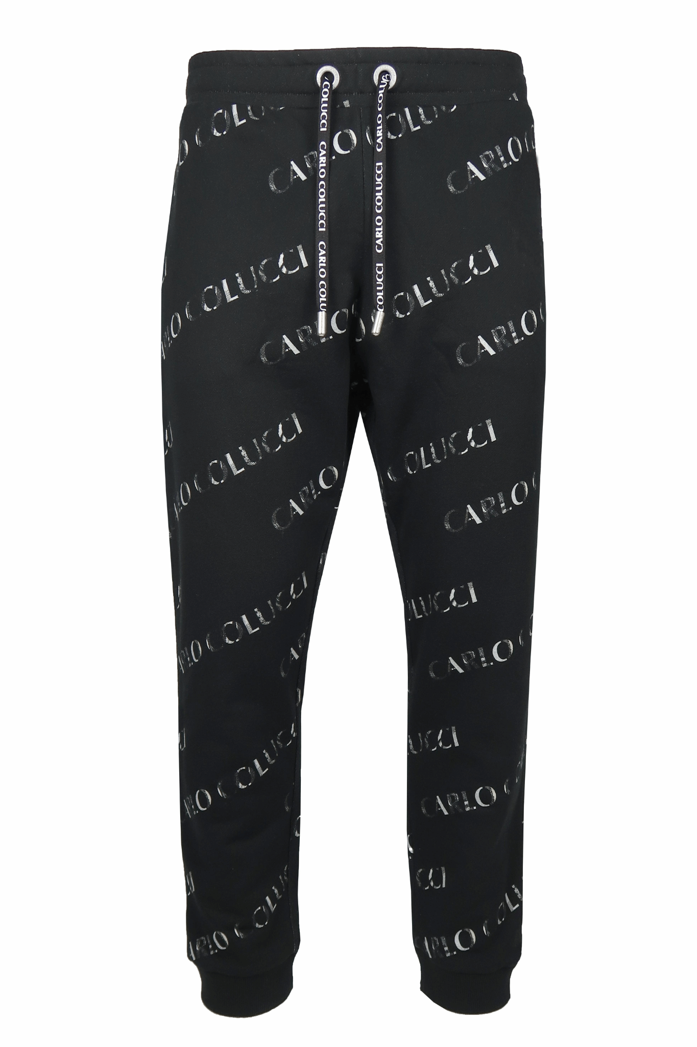 Carlo Colucci All Over Logo Sweatpants Black Carlo Colucci All Over Logo Sweatpants Black
