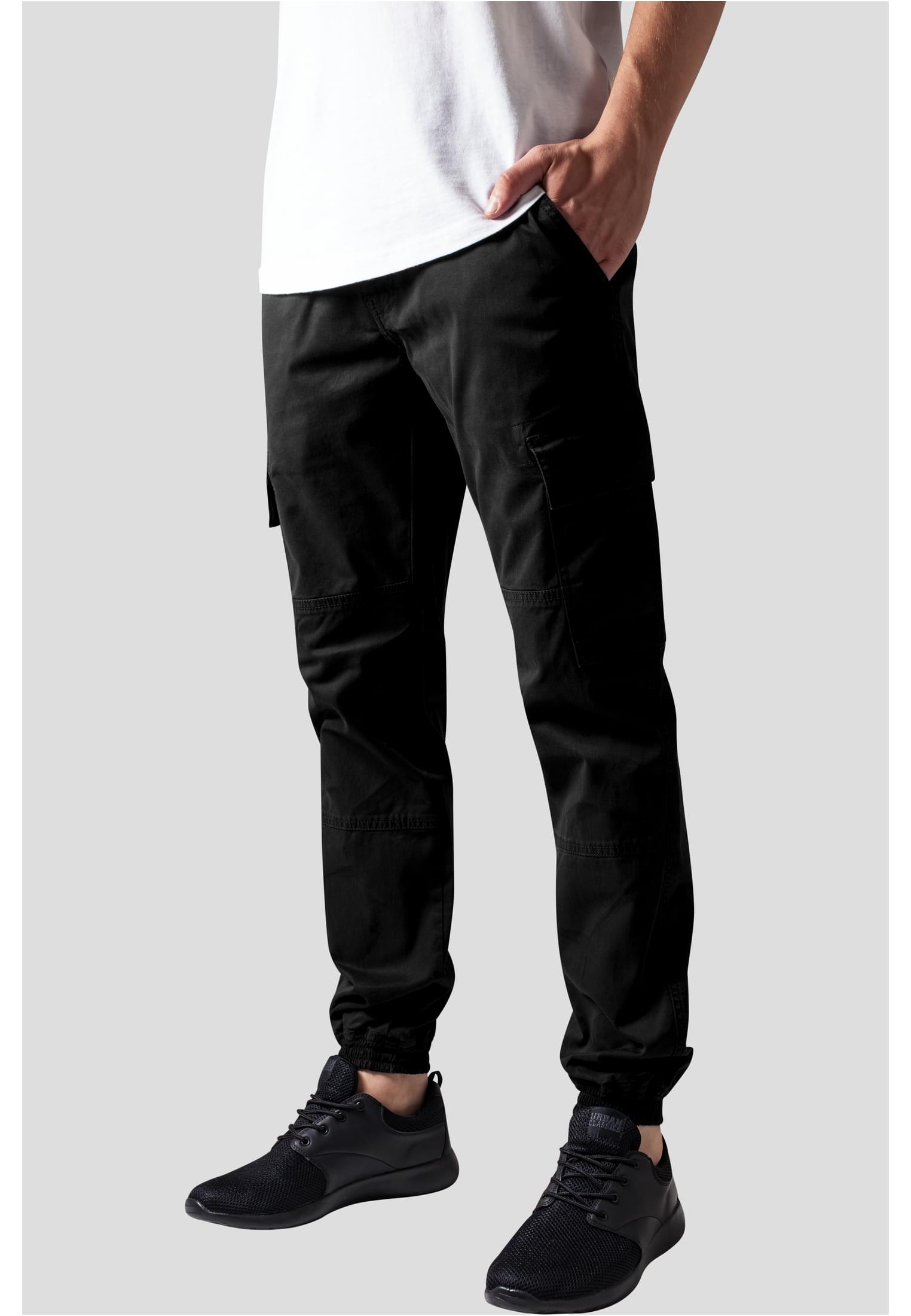 Urban Classics Washed Cargo Twill Jogging Pants Black Urban Classics Washed Cargo Twill Jogging Pants Black