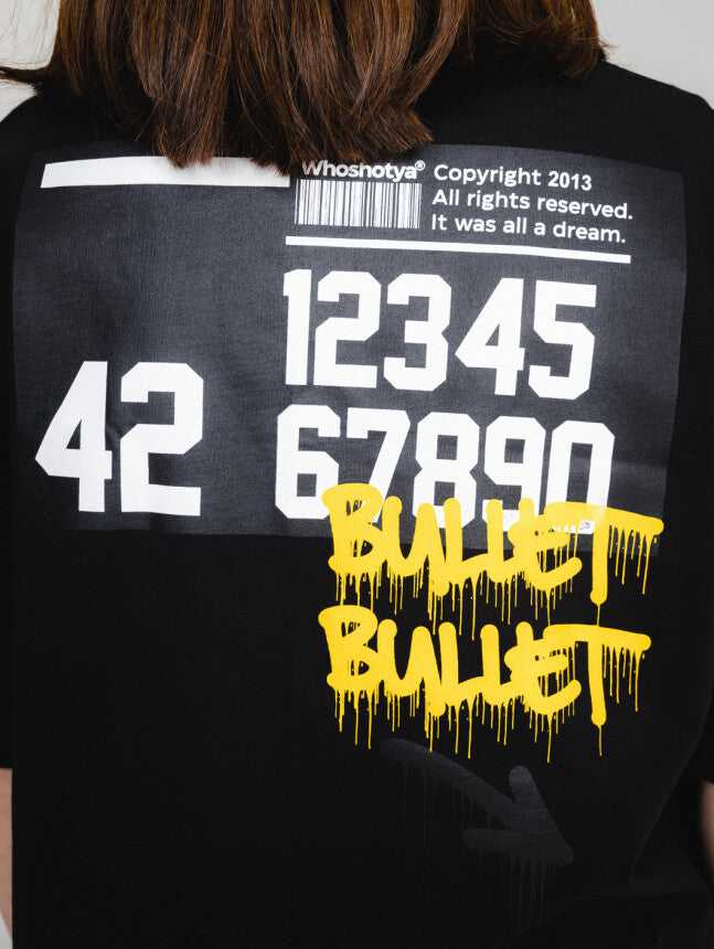 Who Shot Ya Bullet Oversize T-Shirt Black Who Shot Ya Bullet Oversize T-Shirt Black