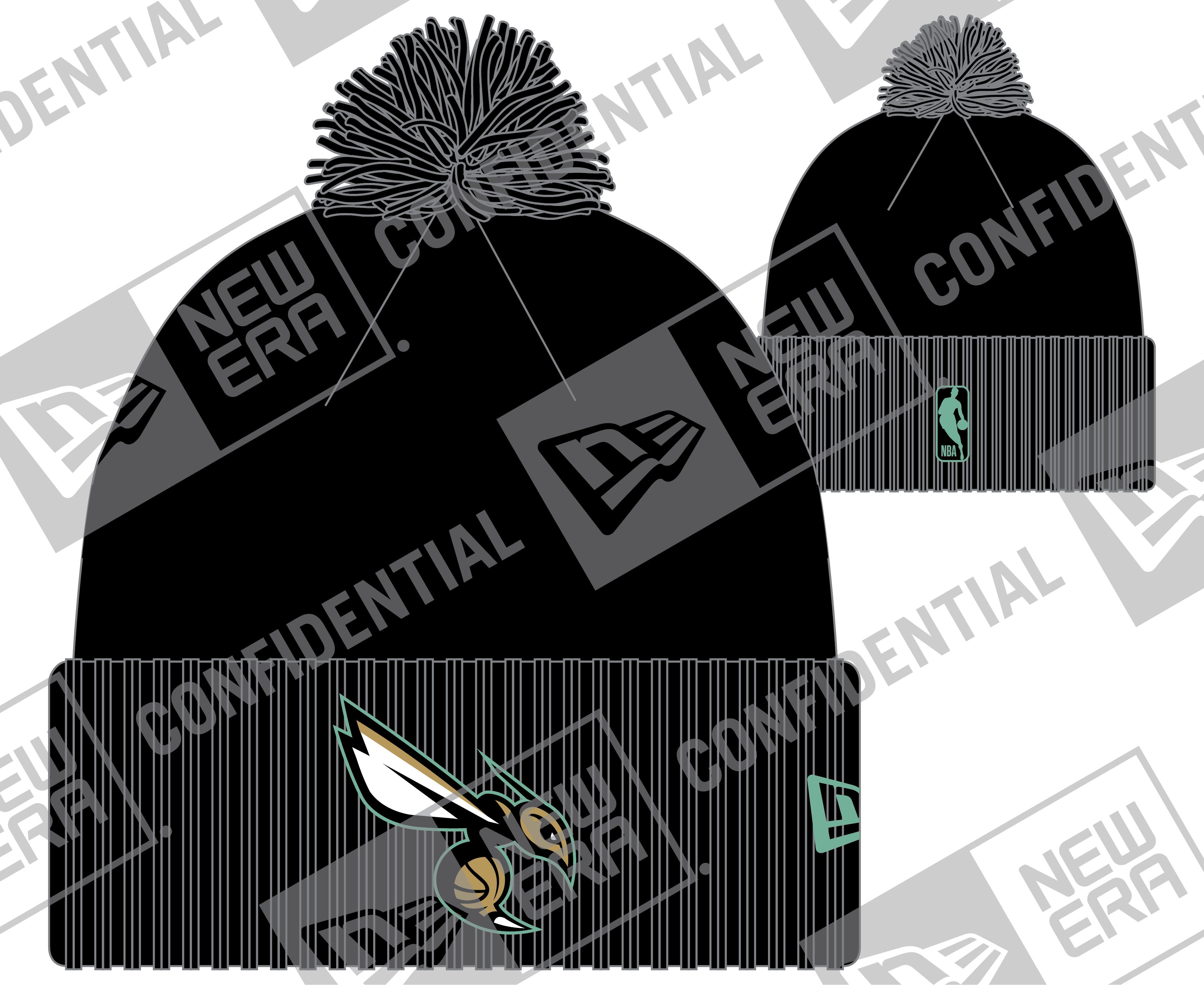 New Era NBA Team Knit Beanie Black New Era NBA Team Knit Beanie Black